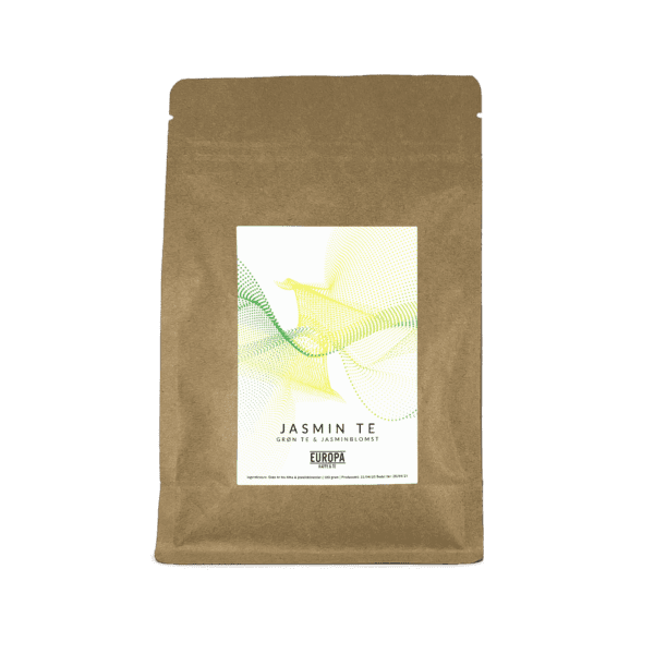 EUROPA Kaffe & Te – Jasmin te: Grøn te og jasminblomst. Pose med 100g.