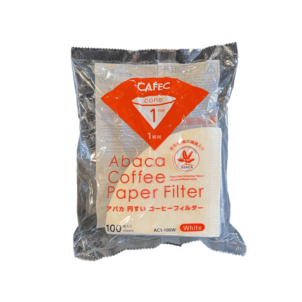 Cafec - Abaca 1 kops papirkaffefilter - 100 Stk