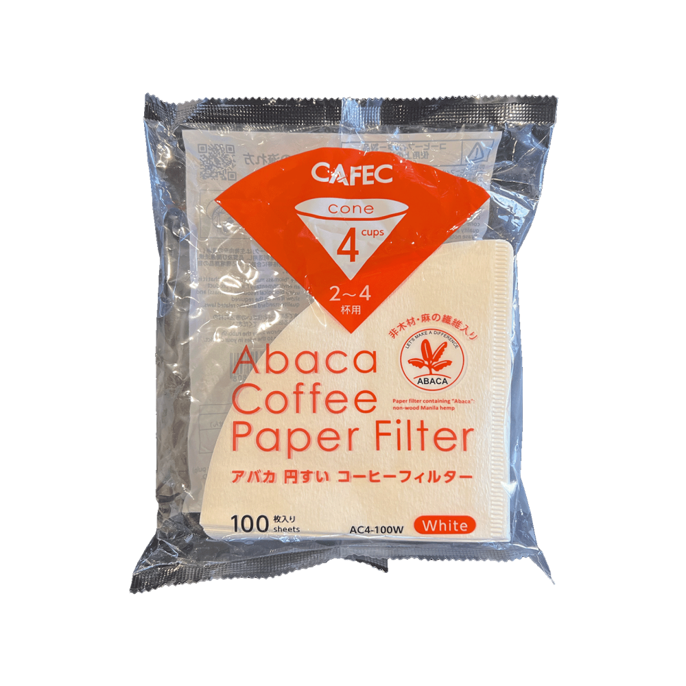 Cafec - Abaca 4 kops papirkaffefilter - 100 Stk