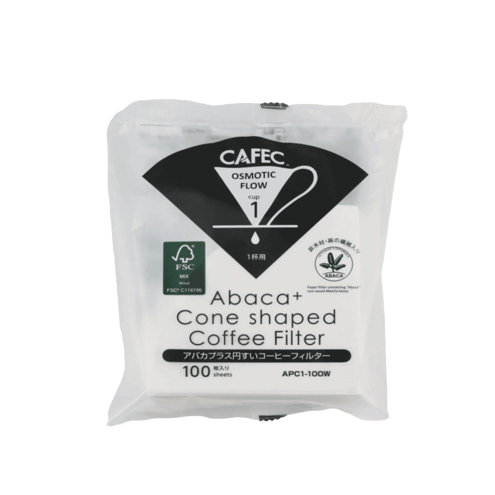 Cafec Abaca + Papir kaffefiltre 1 kops 100 stk