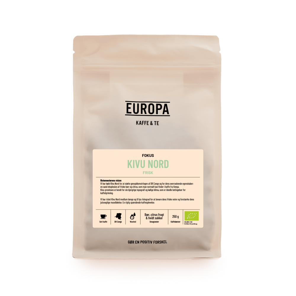 EUROPA Kaffe & Te - Kivu Nord - Sort Kaffe - 250g