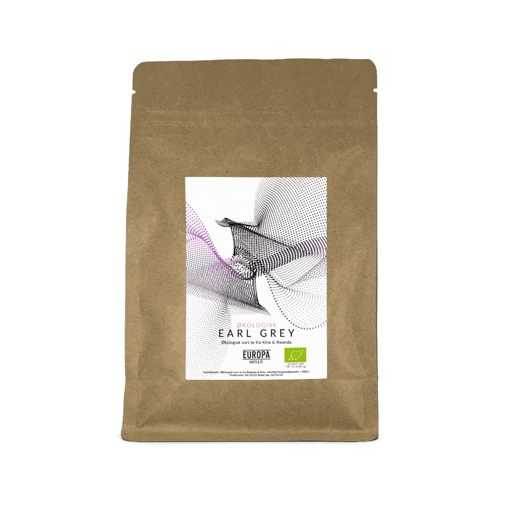 EUROPA Kaffe & Te – Earl Grey: Økologisk sort te fra Kina og Rwanda. Pose med 100g.