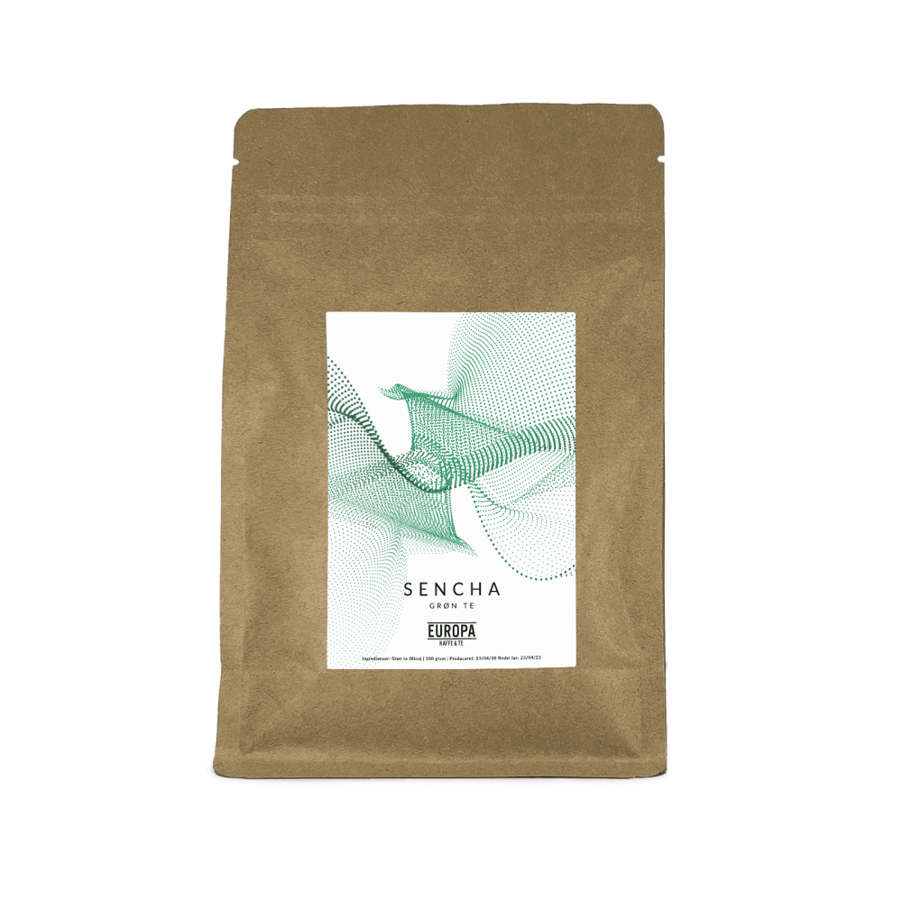 EUROPA Kaffe & Te – Sencha: Grøn te. Pose med 100g.